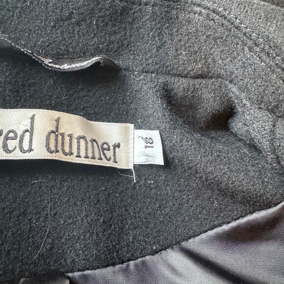 Alfred Dunner Wool Pea Coat 16 EUC Y2K 90s Classic Grandmacore Old Money Black - Picture 13 of 15